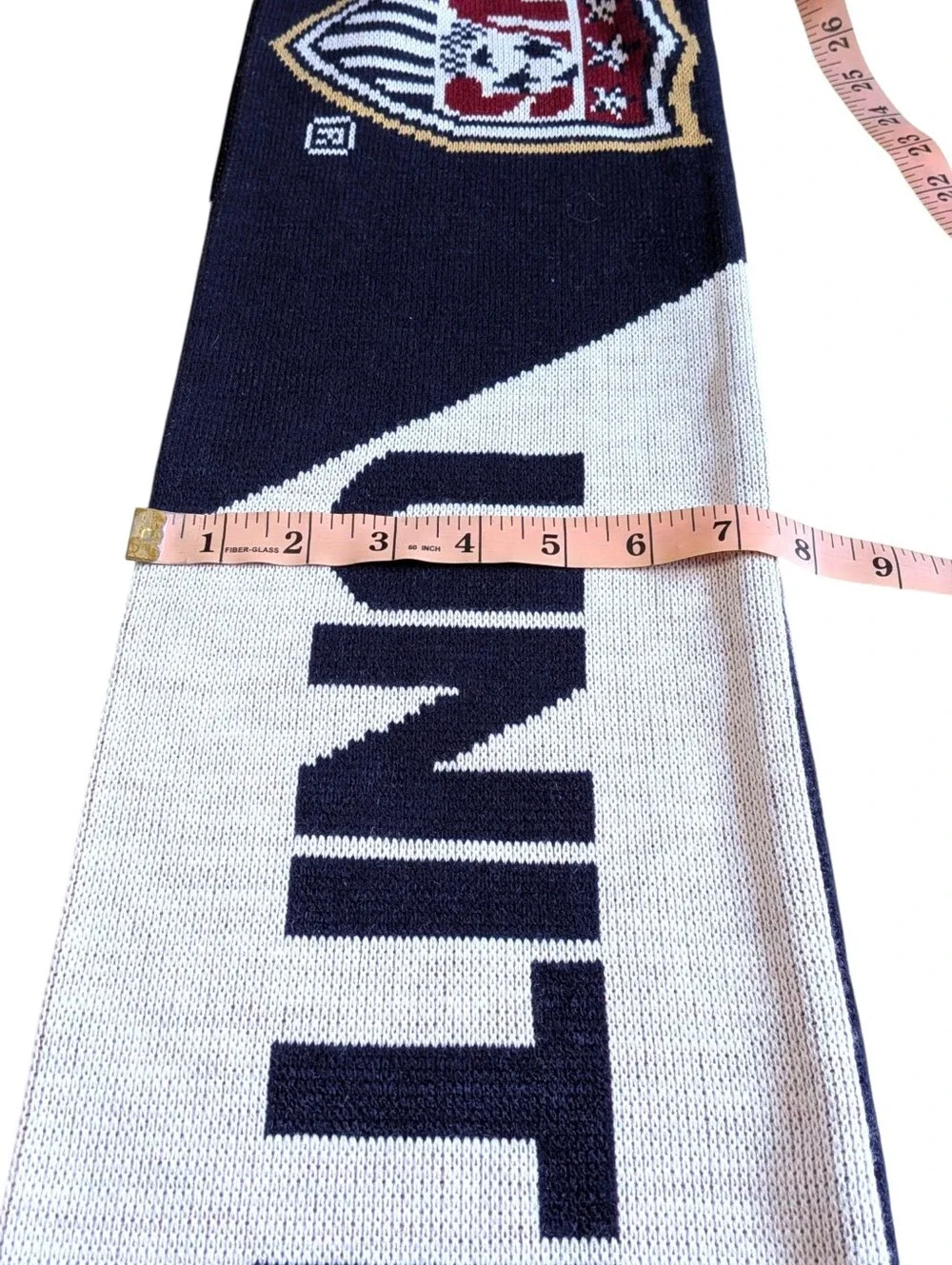 United States Soccer Supporter Scarf Double Sided Knit Fan Gear Red White Blue
